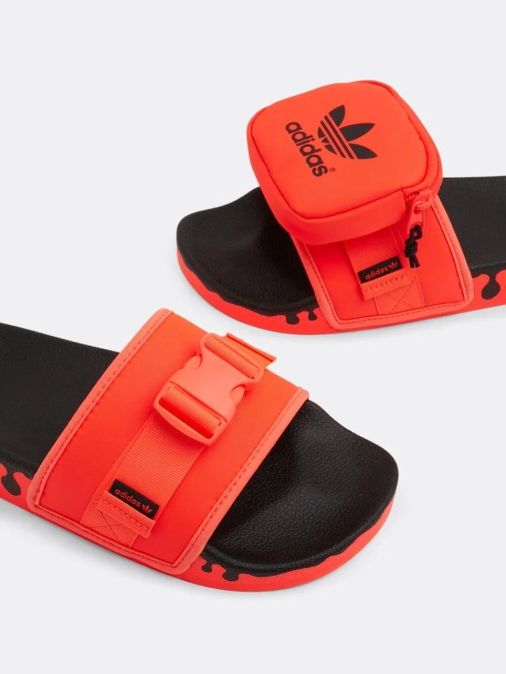 Adidas Slide Flat Sandals Pouchylette Size 7 NWT